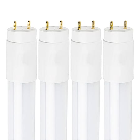 Luxrite T8 LED Tube Light Bulbs 11W (17W Equivalent) 1100LM 6500K Daylight Type A+B G13 Base 4-Pack LR34074-4PK